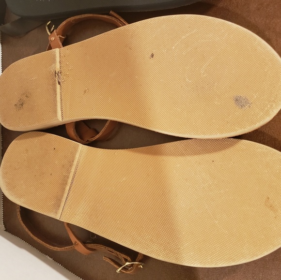 Sseko caramel T-Strap Espresso Rue Sandals Sz 10 - Picture 4 of 7